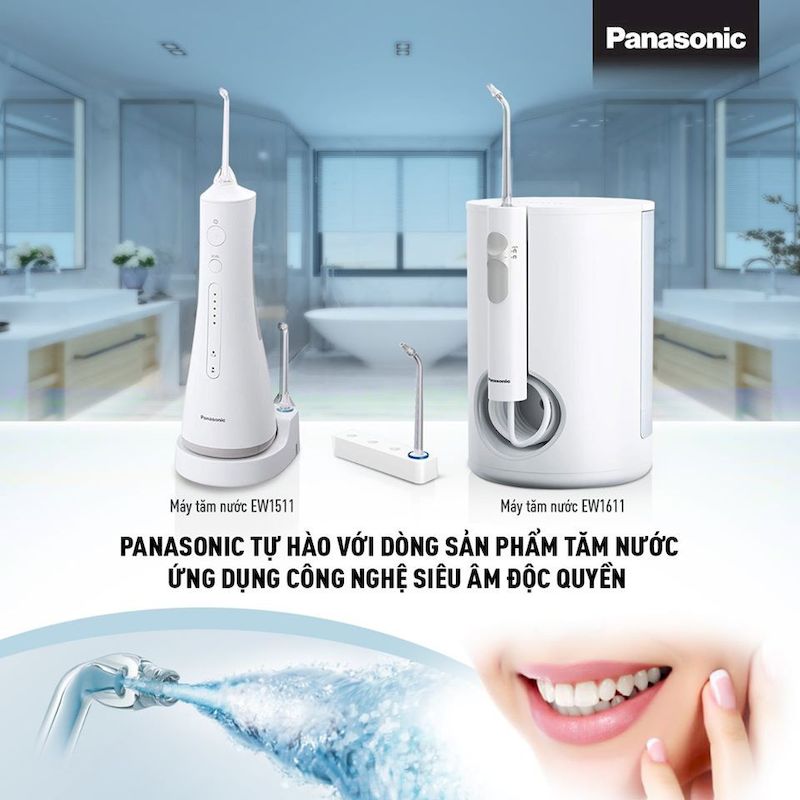 Máy tăm nước Panasonic EW 1611 có kích thước và dung tích lớn hơn so với phiên bản EW1511. 