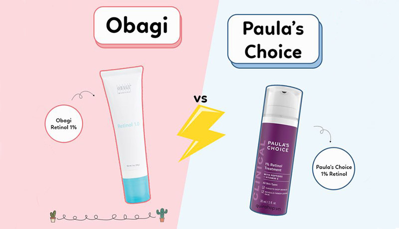 so sánh Retinol Paula's Choice và Obagi