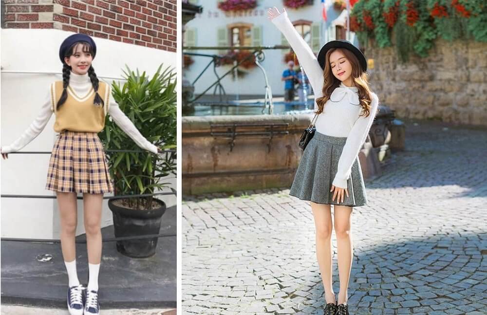 15 Outfits phối đồ với chân váy len cực sành điệu cho nàng