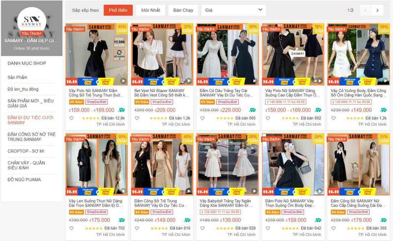Top 5 shop bán váy đẹp trên Shopee dành cho nàng - Shopee Blog