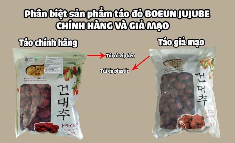 cách phân biệt táo đỏ Hàn Quốc thật giả