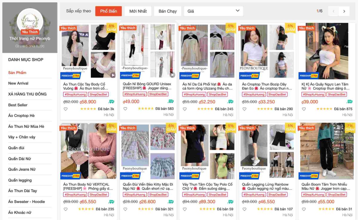 Peony Boutique Store - shop bán đồ ulzzang đẹp trên Shopee