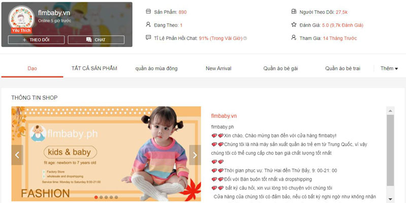 Flmbaby.vn - shop bán quần áo trẻ em trên shopee 