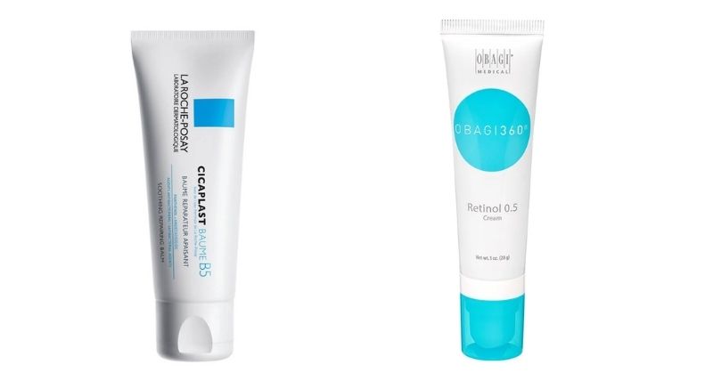 La Roche Posay Cicaplast B5 Cream và Obagi Retinol 0.5%