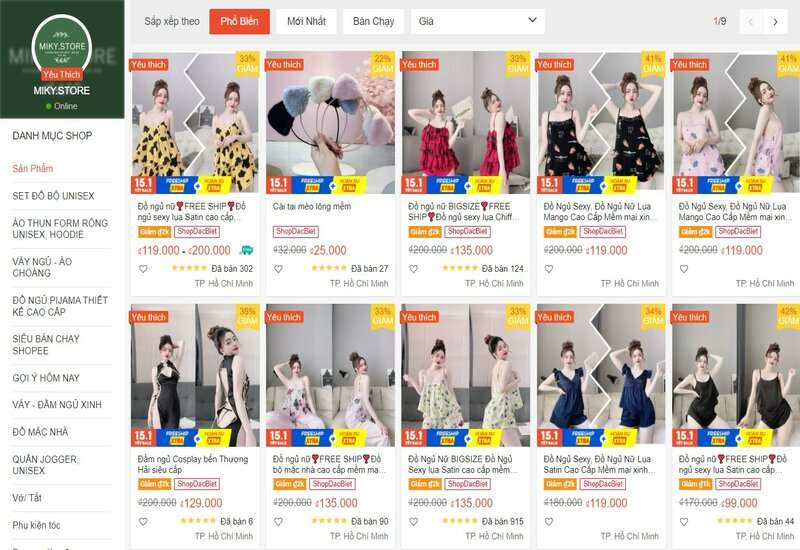 Những shop đồ ngủ đẹp trên Shopee mà bạn không nên bỏ qua 12