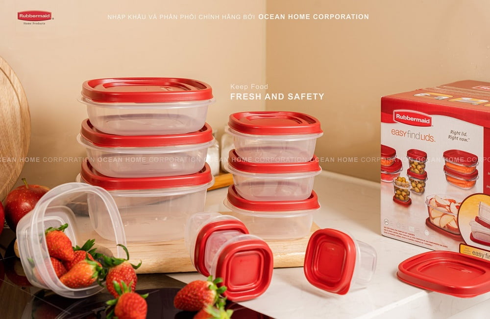 Hộp Rubbermaid đó là kiểu dáng thiết kế vô cùng đẹp mắt 