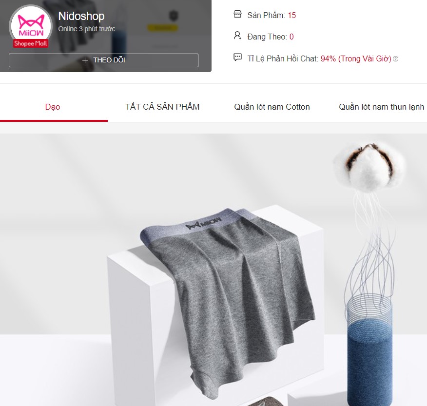 Nidoshop - Shop đồ lót nam tại Shopee