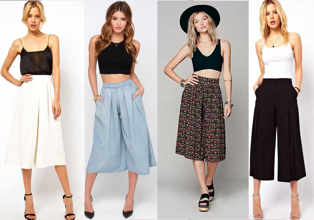 Áo hai dây kết hợp cùng quần culottes