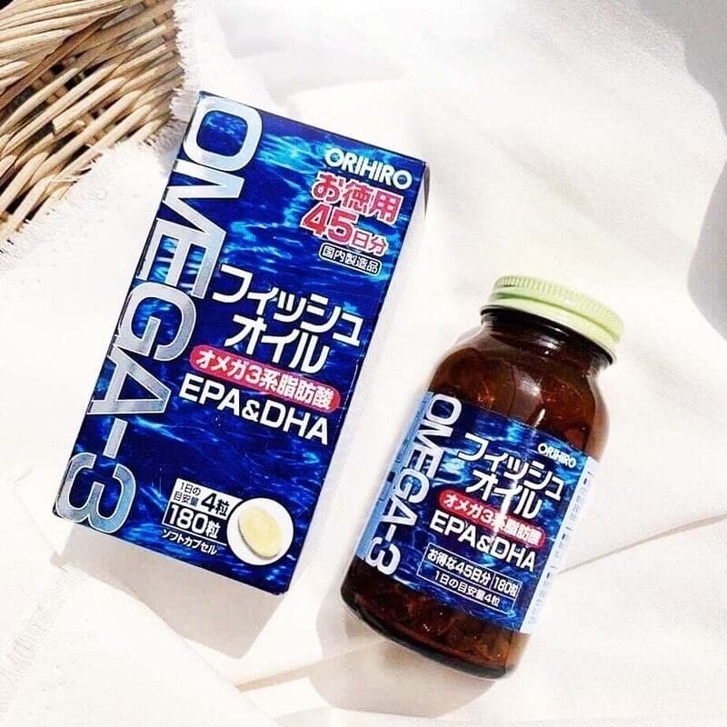 Viên uống dầu cá Omega 3 bổ mắt Orihiro Nhật Bản 