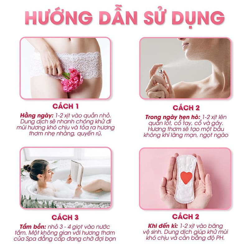 Hướng dẫn sử dụng nước hoa vùng kín 