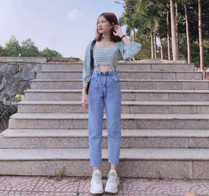 Mix quần baggy
