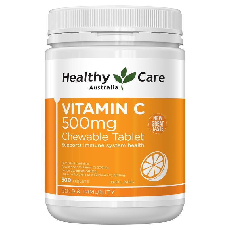 Viên nhai Healthy Care Vitamin C 500 