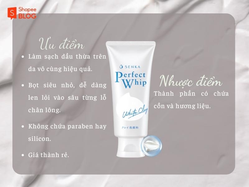 Ưu nhược điểm của Senka Perfect White Clay