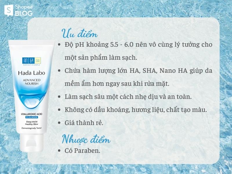 Ưu điểm & nhược điểm của Hada Labo Advanced Nourish Hyaluronic Acid