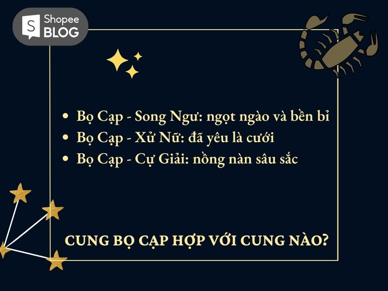 Bọ Cạp hợp cung gì? Tìm hiểu ngay để thu hút tình yêu và may mắn