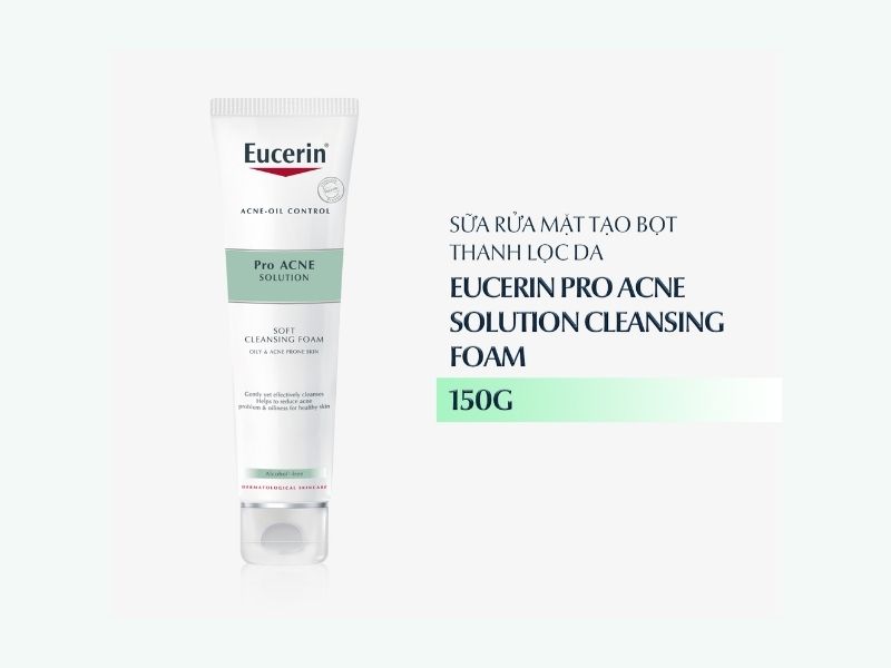 Sữa rửa mặt tạo bọt Eucerin Pro Acne Solution Cleansing Foam 150g