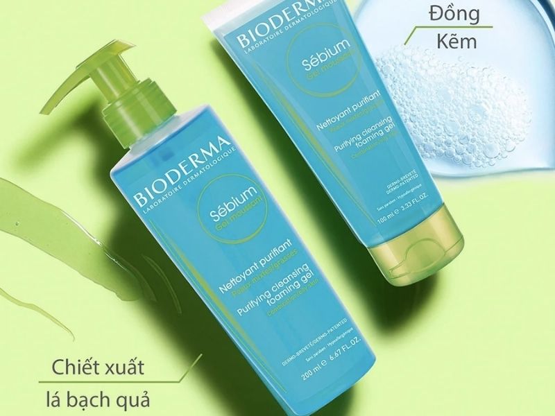 Sữa rửa mặt cho da dầu mụn nhạy cảm Bioderma Gel Moussant 