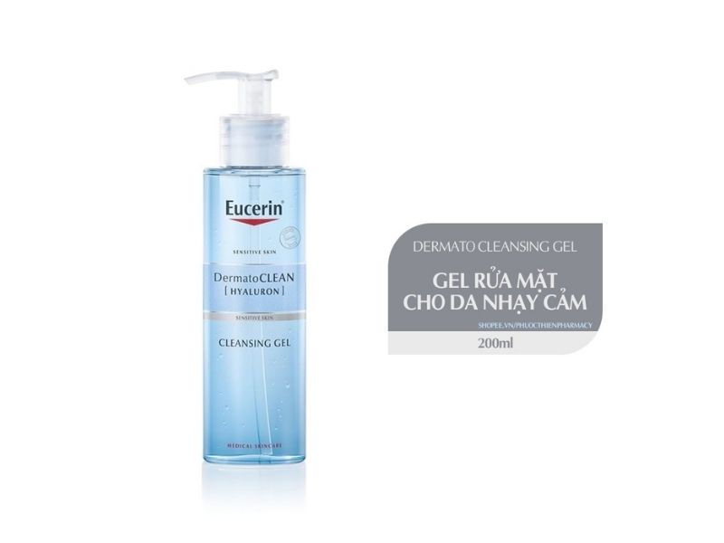 Gel rửa mặt Eucerin DermatoClean Hyaluron Refreshing Cleansing cho da nhạy cảm