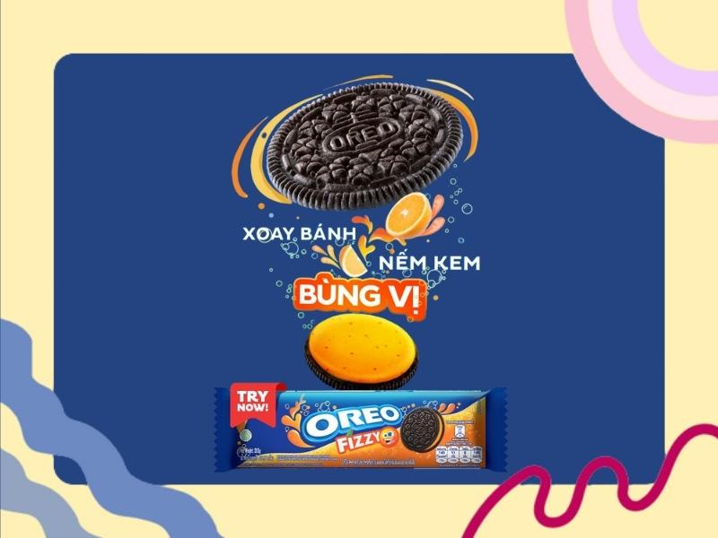 OREO kem và kẹo vị cam the mát (Nguồn: Shopee Blog)