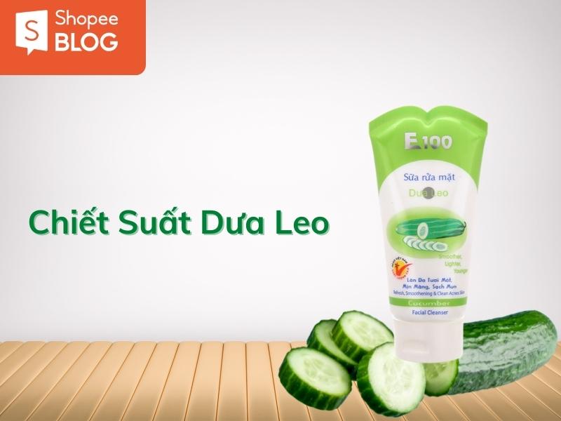 sữa rửa mặt e100 dưa leo