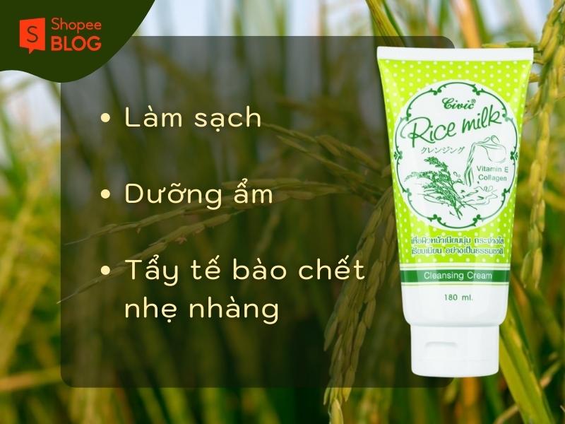 Sữa rửa mặt Rice Milk có tác dụng gì