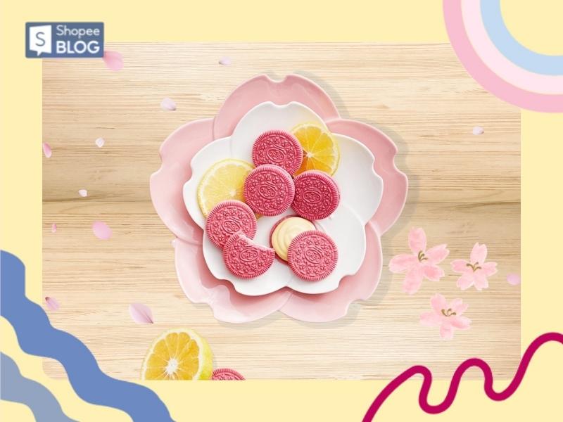 OREO hoa anh đào cam có nhân cam chanh đậm vị và thanh mát (Nguồn: Shopee Blog)