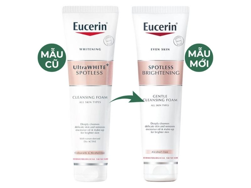 Vẻ ngoài mới của sữa rửa mặt tạo bọt Eucerin Spotless Brightening Cleansing Foam