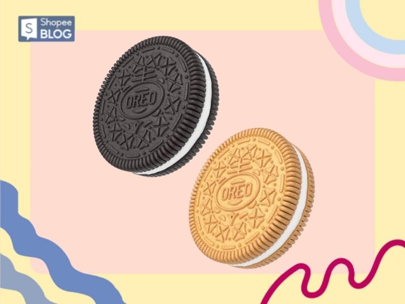 So sánh ngoại hình của bánh OREO truyền thống và phiên bản mới Golden OREO  (Nguồn: Shopee Blog)