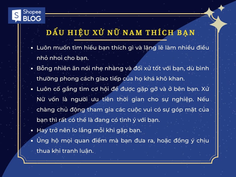 Dấu hiệu Xử Nữ nam đang thích bạn