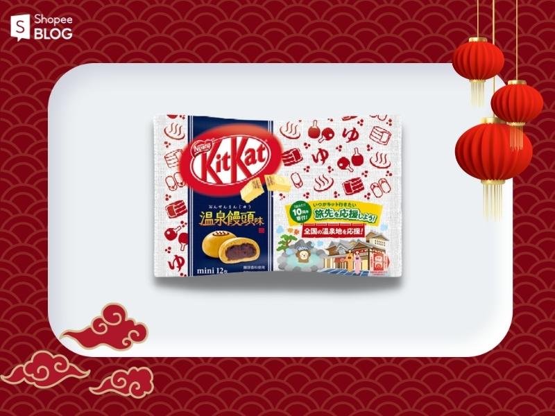 KitKat Onsen Manju vị bánh hấp nhân đậu đỏ (Nguồn: Shopee Blog)