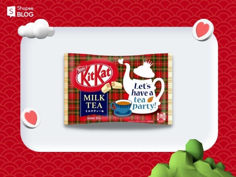 KitKat Milk Tea vị trà sữa - KitKat các vị độc lạ (Nguồn: Shopee Blog)