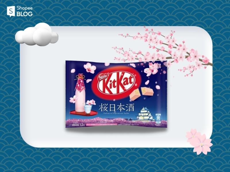 KitKat Sakura Sake vị rượu sake anh đào (Nguồn: Shopee Blog)