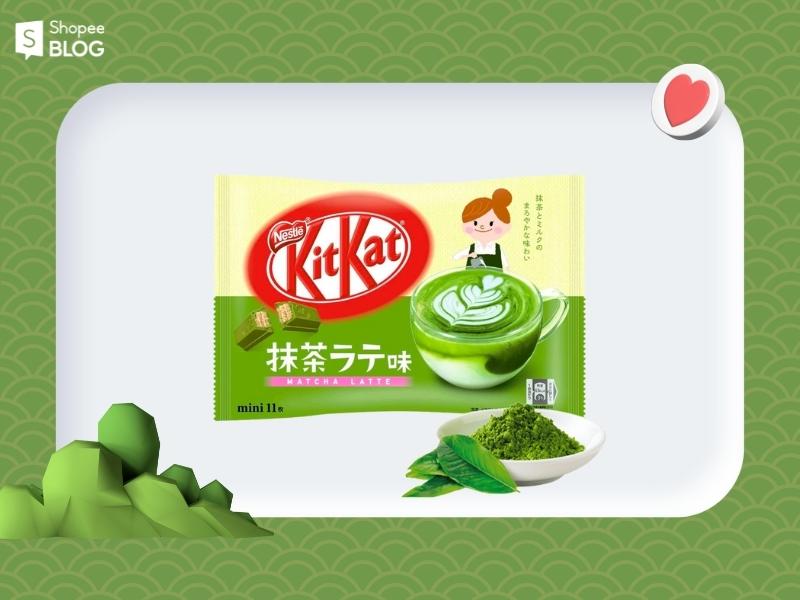 KitKat Matcha Latte vị trà xanh sữa (Nguồn: Shopee Blog)