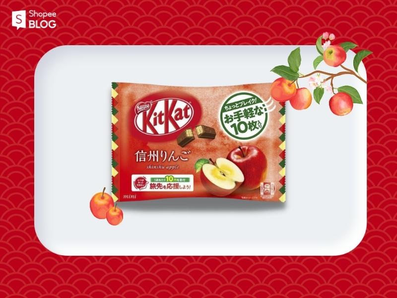 KitKat vị táo đỏ - KitKat Shinshu Apple (Nguồn: Shopee Blog)