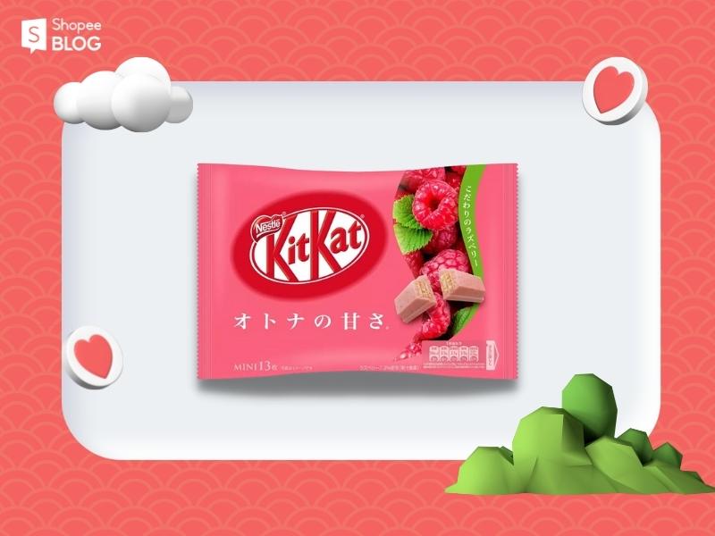 KitKat vị phúc bồn tử (Nguồn: Shopee Blog