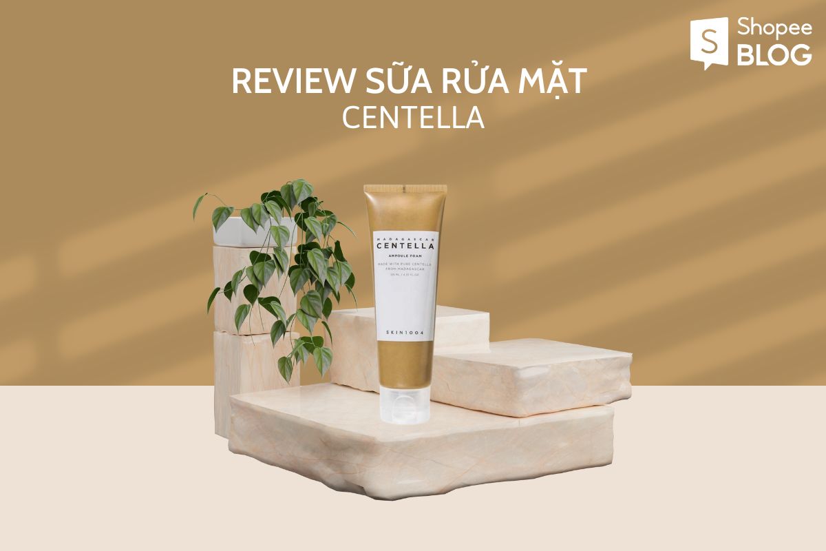 review sữa rửa mặt centella