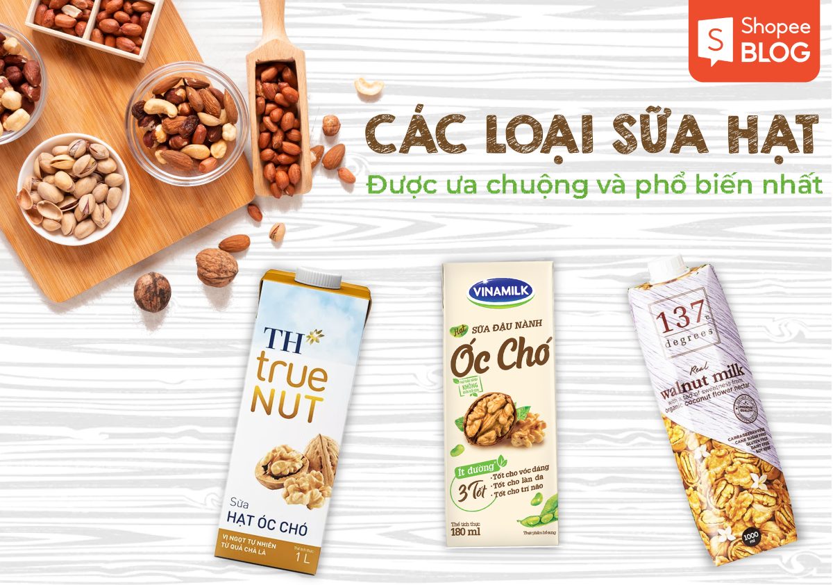 các loại sữa hạt đóng hộp