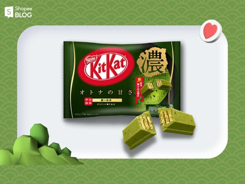 KitKat Strong Matcha Green Tea vị trà xanh đậm