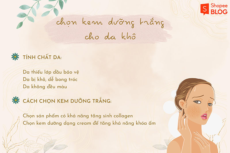 Cách chọn kem dưỡng trắng body cho da khô (Nguồn: Shopee Blog)