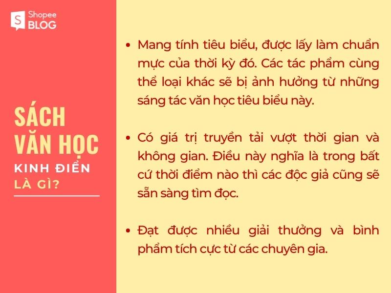 Những đặc điểm nổi bật của văn học kinh điển (Nguồn: Shopee Blog)