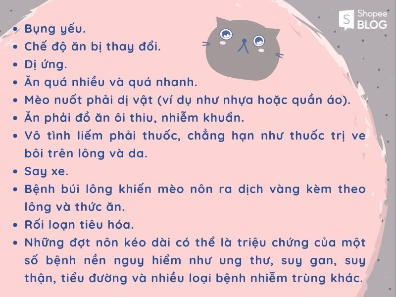 tại sao mèo ói