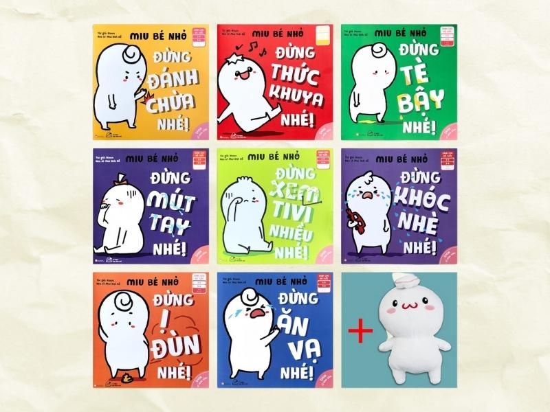 Bộ 8 quyển sách EHON kỹ năng sống - Miu bé nhỏ cho trẻ em từ 1 - 6 tuổi (Nguồn: Shopee.vn)