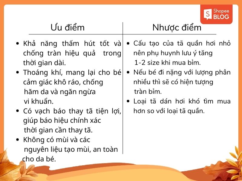 So sánh ưu điểm và nhược điểm của tã quần Supdry - Bỉm Supdry review