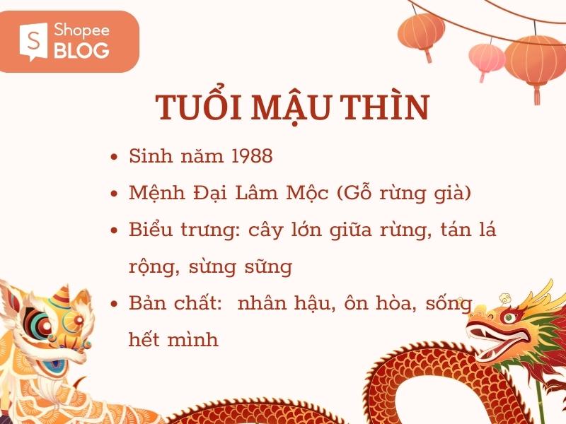 Tuổi Thìn sinh năm 1988 là mệnh gì? - Khám phá vận mệnh và tử vi