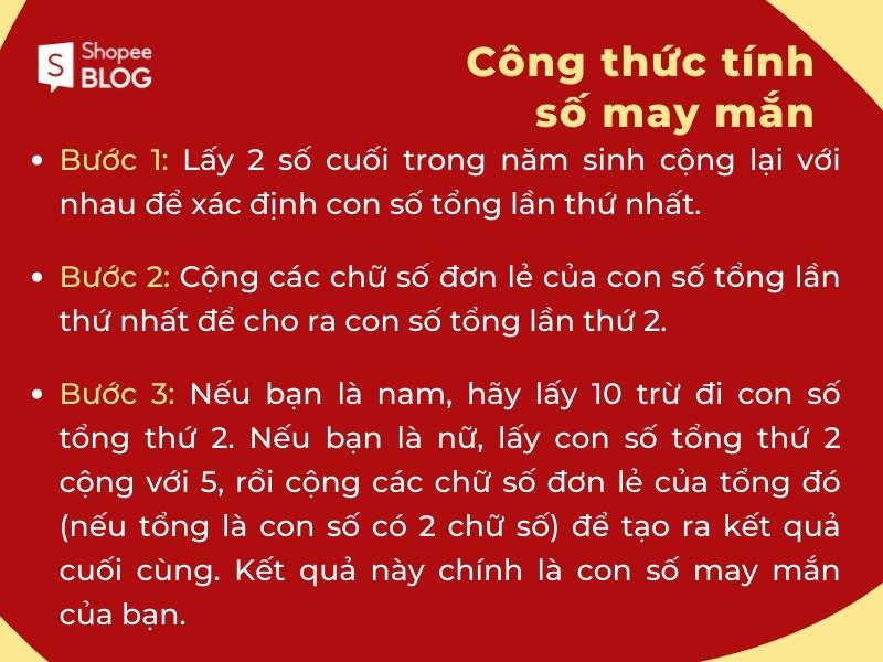 Công thức tính số hợp tuổi dựa trên ngày tháng năm sinh (Nguồn: Shopee Blog)