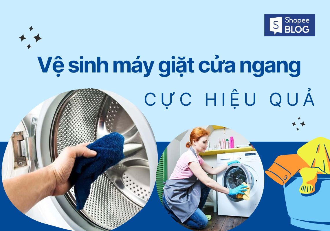 cách vệ sinh máy giặt cửa ngang