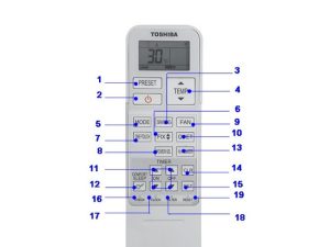 Cách điều chỉnh điều hòa Toshiba RAS-H10G2KCV-V 