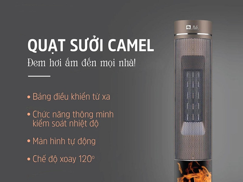 Một số ưu điểm nổi bật của quạt sưởi Camel