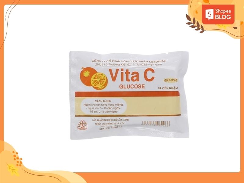 Viên ngậm Mekophar - Vitamin C cho bé 