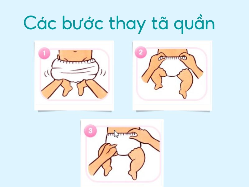 Các bước đơn giản để thay tã quần cho bé